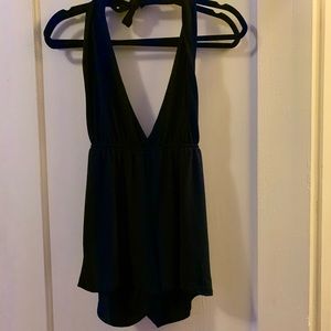 Deep V Halter romper